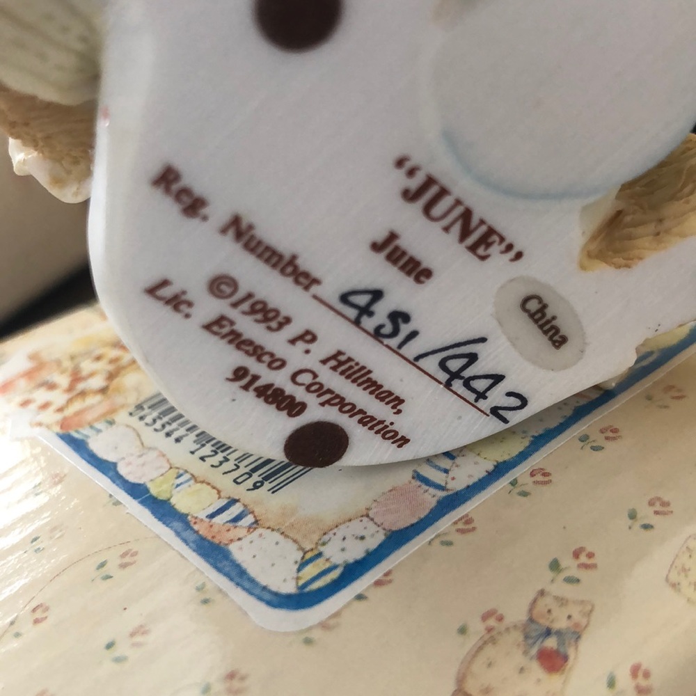 🐻1993 Cherished Teddies June Bear Figurine🐻 - Picture 3 of 4
